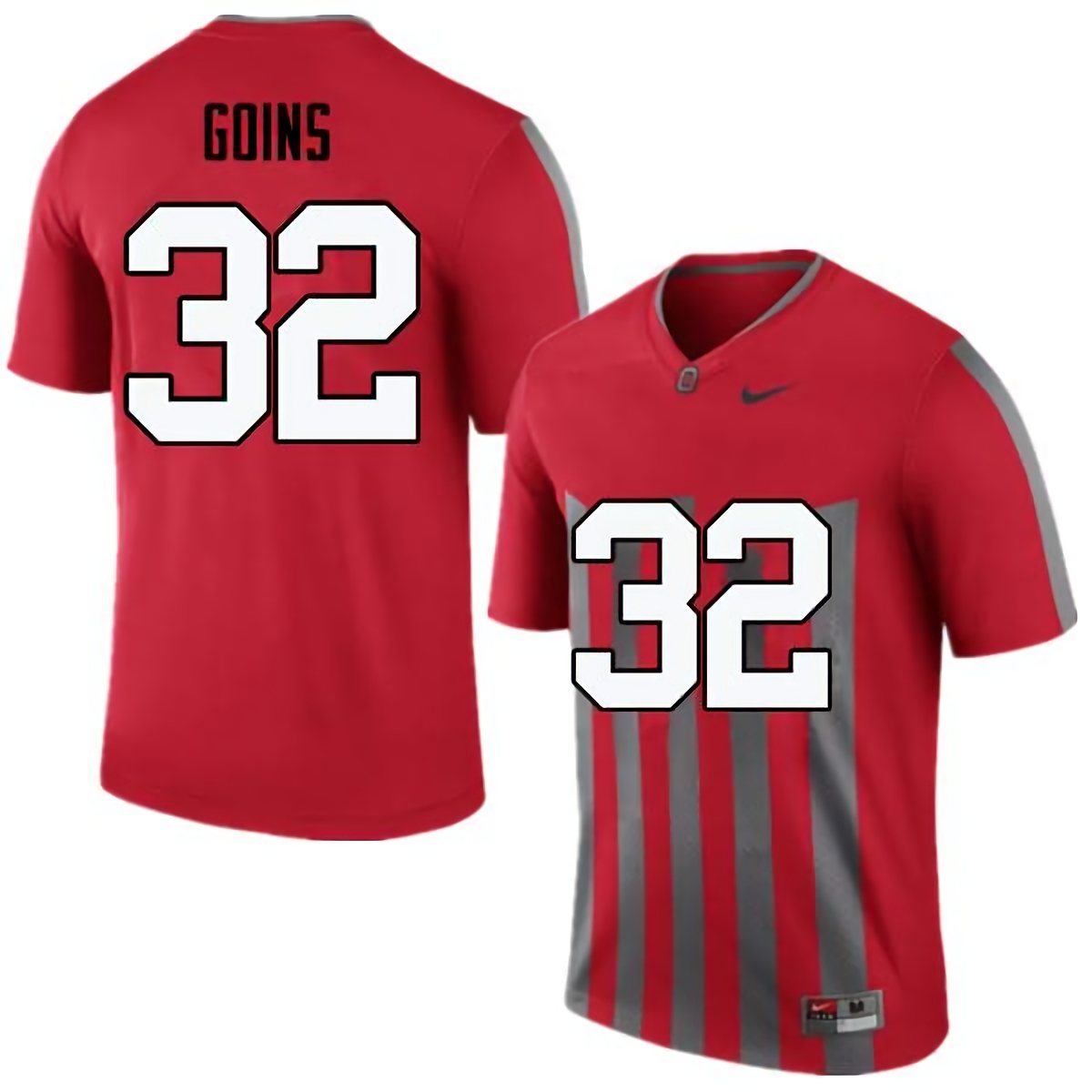 Elijaah Goins Ohio State Buckeyes Men's NCAA #32 Nike Throwback Red College Stitched Football Jersey UQB8556PG